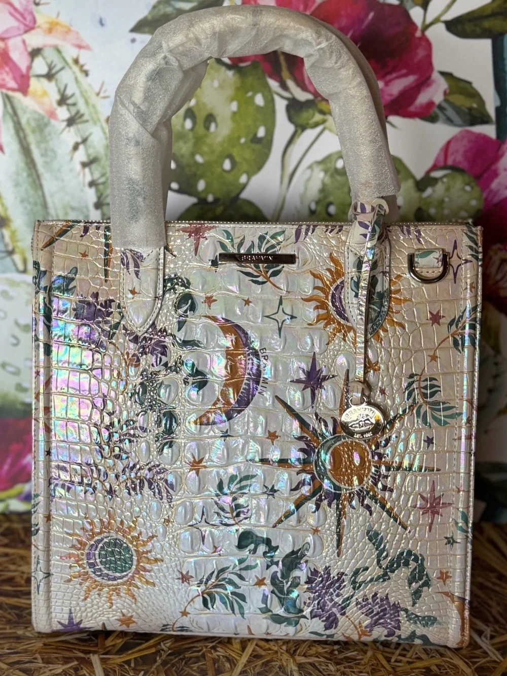 Brahmin Large Caroline Vitality Melbourne NWT Moon Stars Sun Celestial - Picture 7 of 13